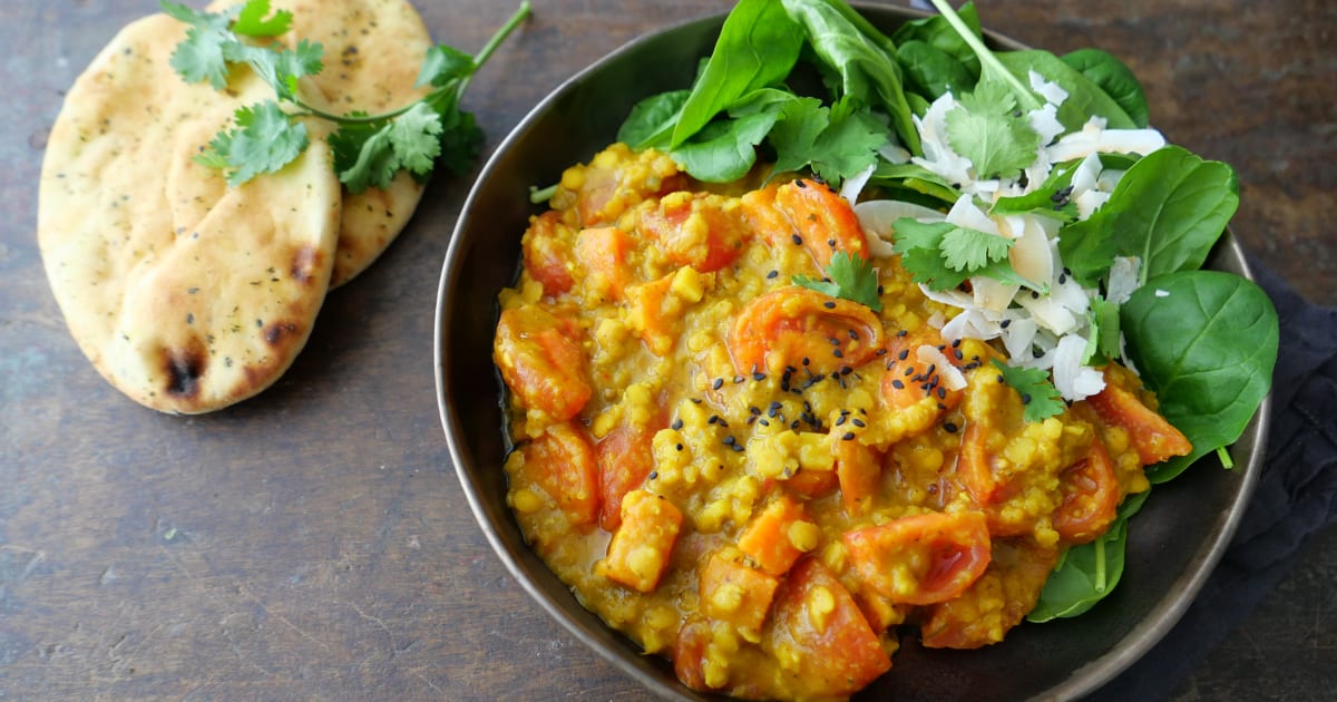 Linsencurry mit Tomaten und Kokosnuss | Looye Kwekers