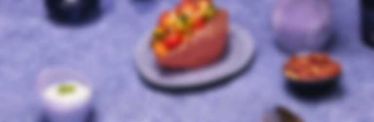 Gefüllte Süßkartoffeln mit Looye Honigtomaten