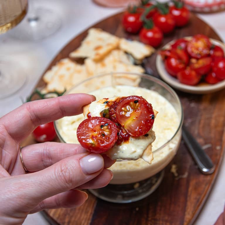 Oude kaassalade met Looye Honingtomaten-kimchi