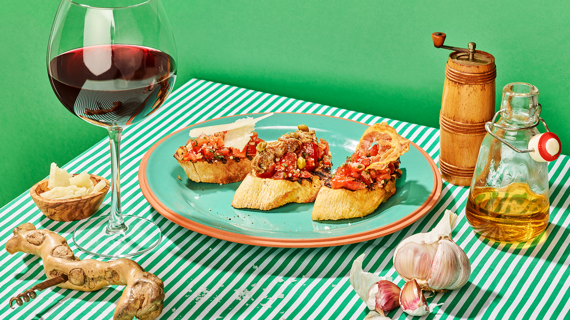 Tomate-Basilikum Bruschetta