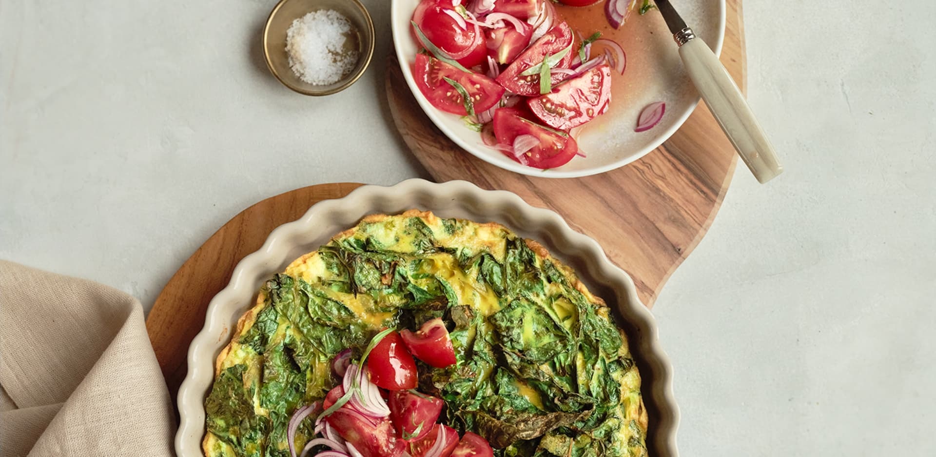 Groene frittata met Looye Joyn tomatensalade