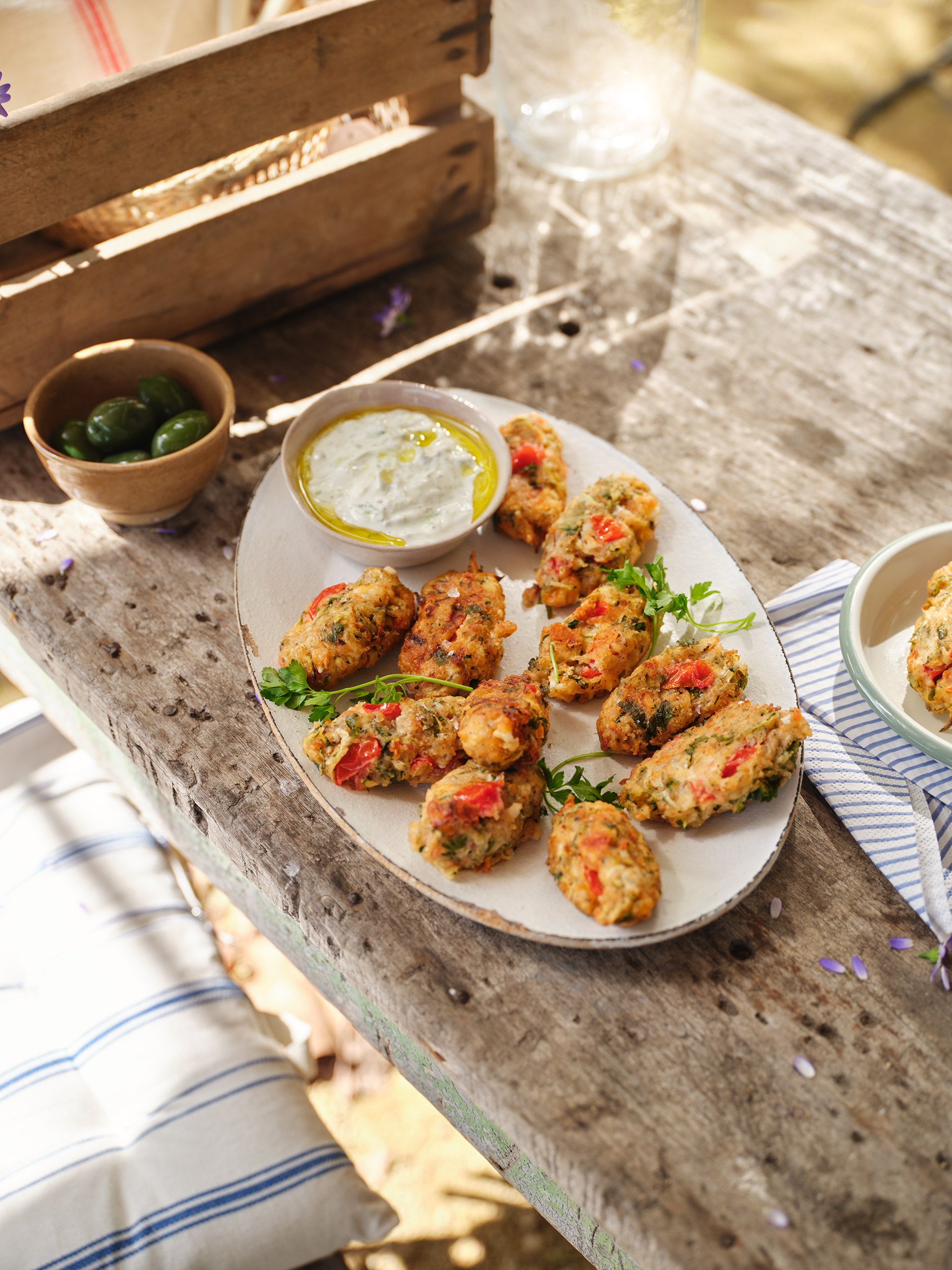 Joyn tomaten-courgettekeftedes met feta