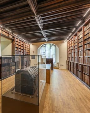 Inside a library