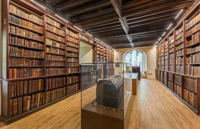 Inside a library
