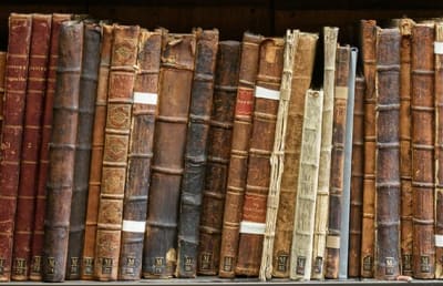 Books on a shelves
