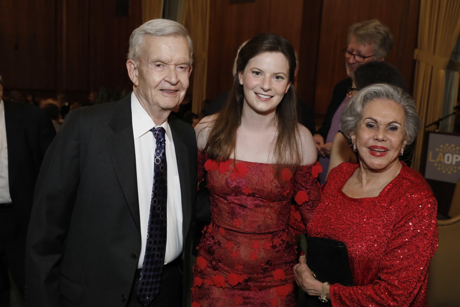 Ed and Alicia Garcia Clark with Liv Redpath at Hansel and Gretel Cast Supper