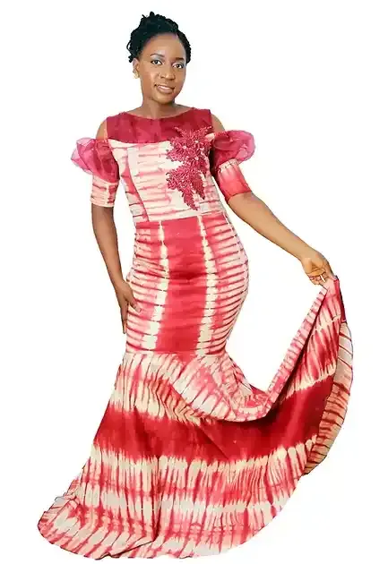 Adara Maxi Cold-Shoulder Tie-Dye Dress With Fishtail Hem