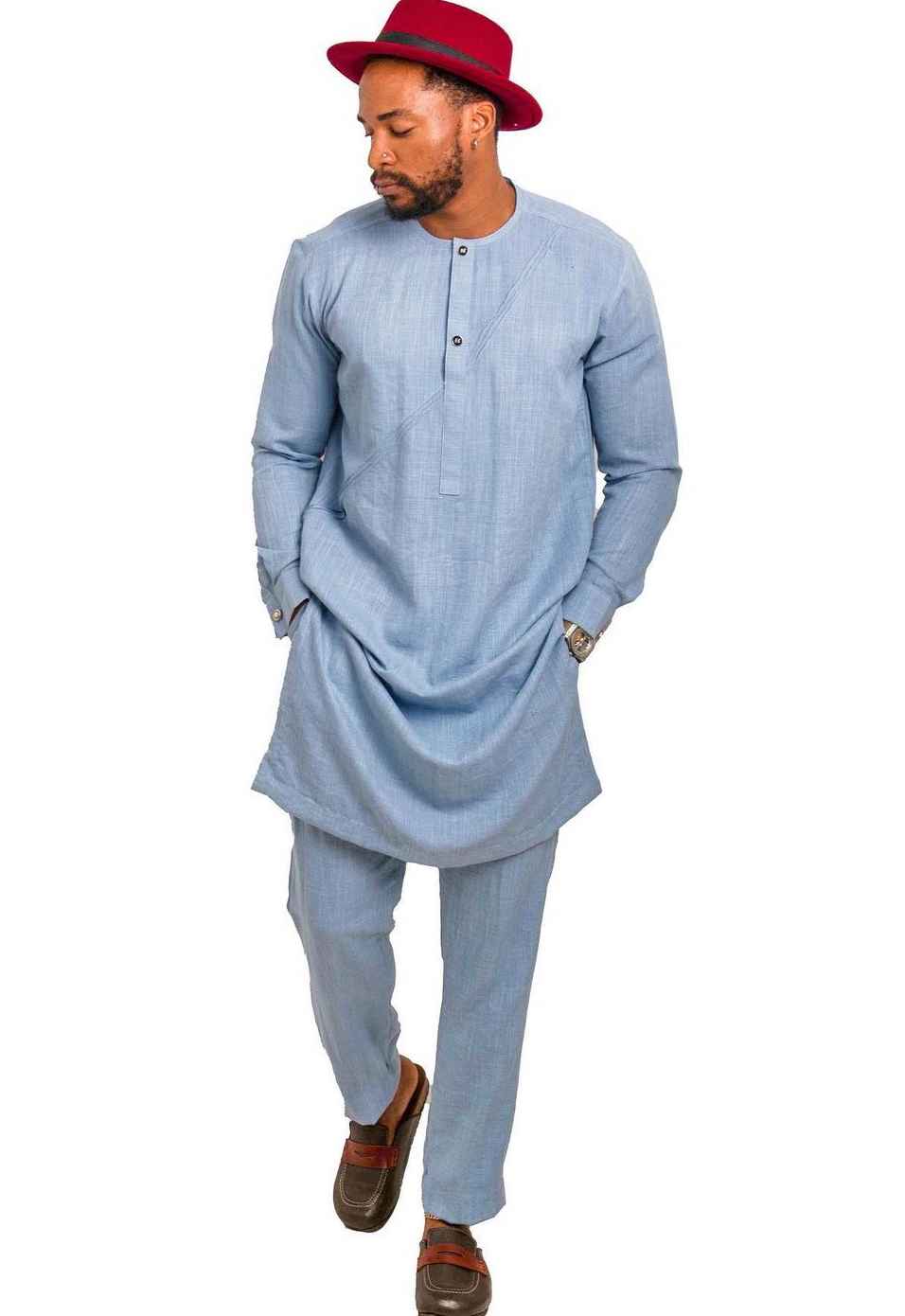 Men's Timeless Drape Pullover Kaftan – Lightweight, Breathable Elegance