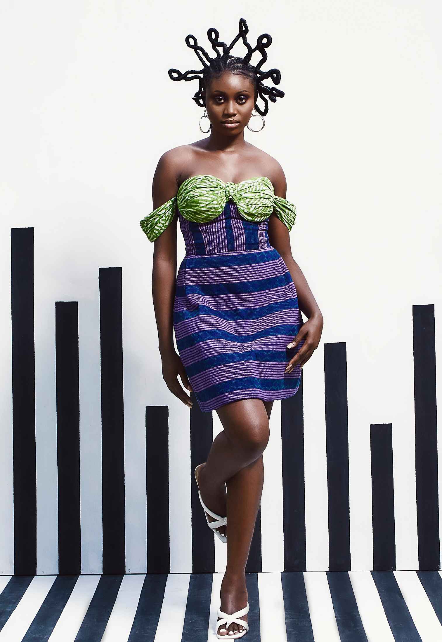 Asake Off-Shoulder Corset Bustier Mini Dress