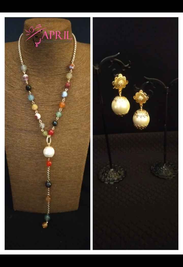 Chinyere Pearl Agate Luxe Neckpiece And Earrings Set
