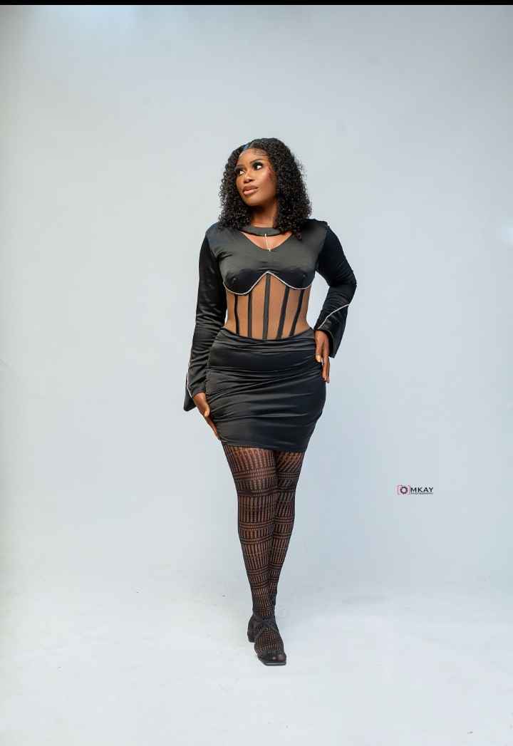 Lou Corset Dress – Short Dress With Illusion Bodice, Draped Skirt And Chain Cup Detailing