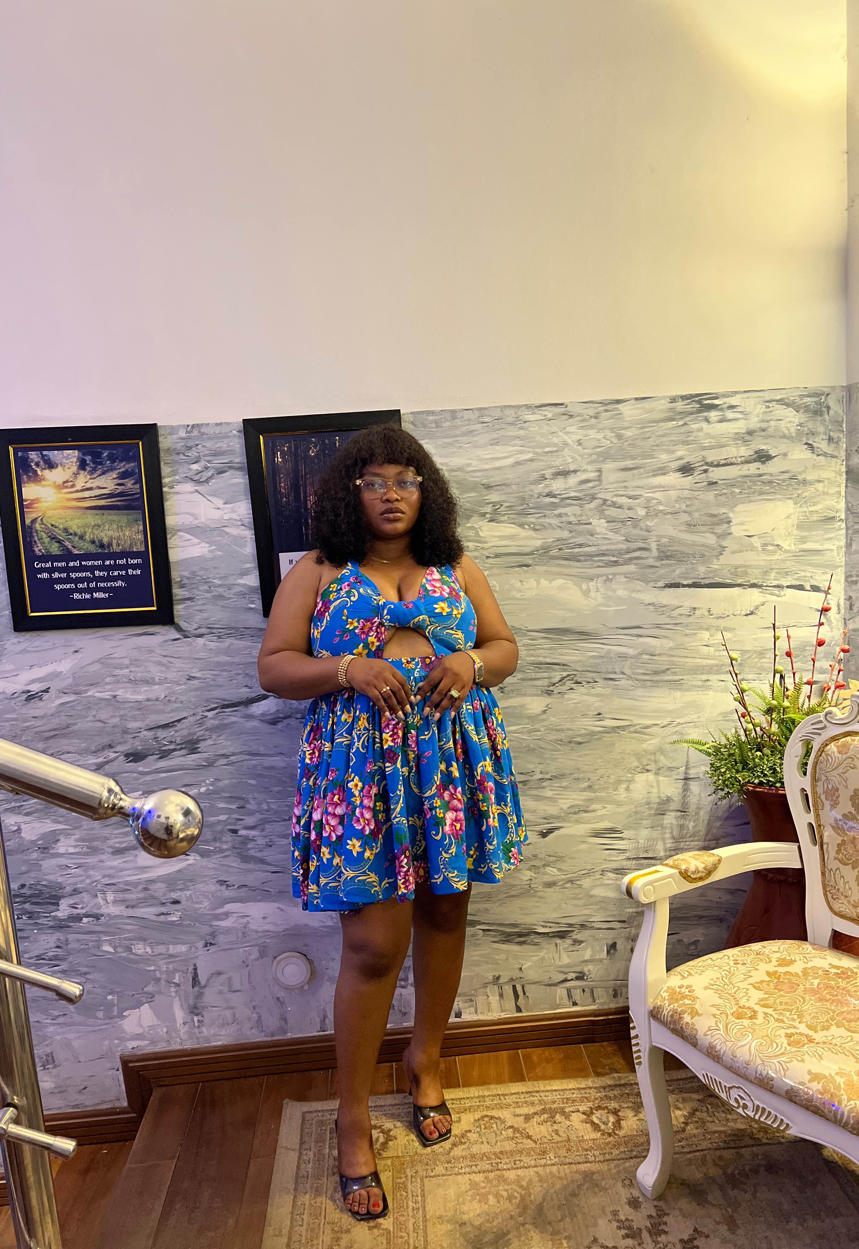 Tara dress With A Knot And Cut Out Detail