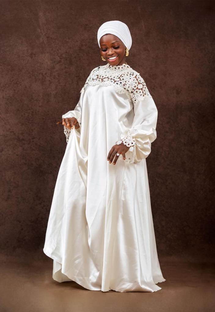 Tiara Boubou With Lacy Shoulder Detail