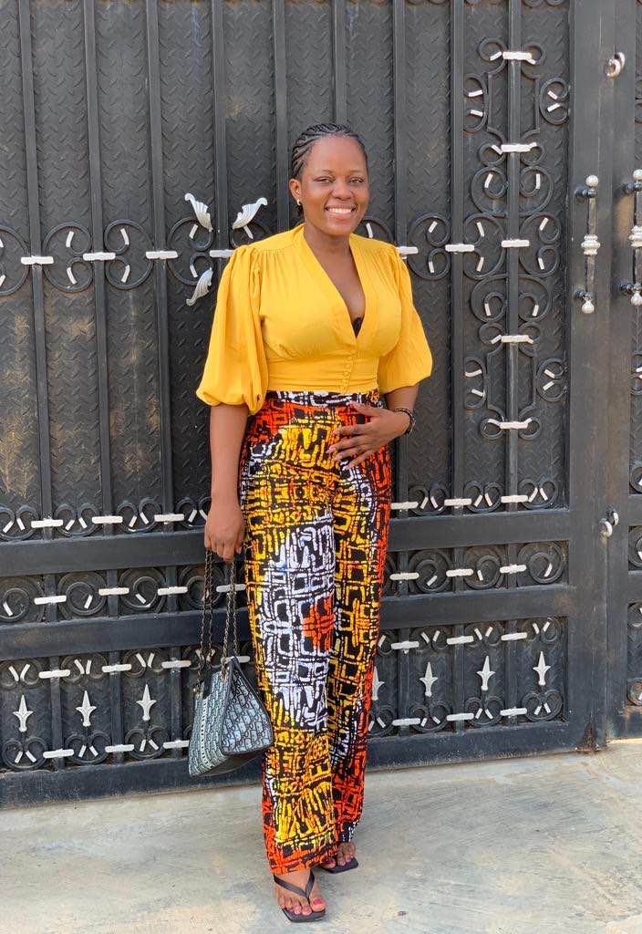 Sassy Ankara 2-Piece Crop Top And Trouser Set