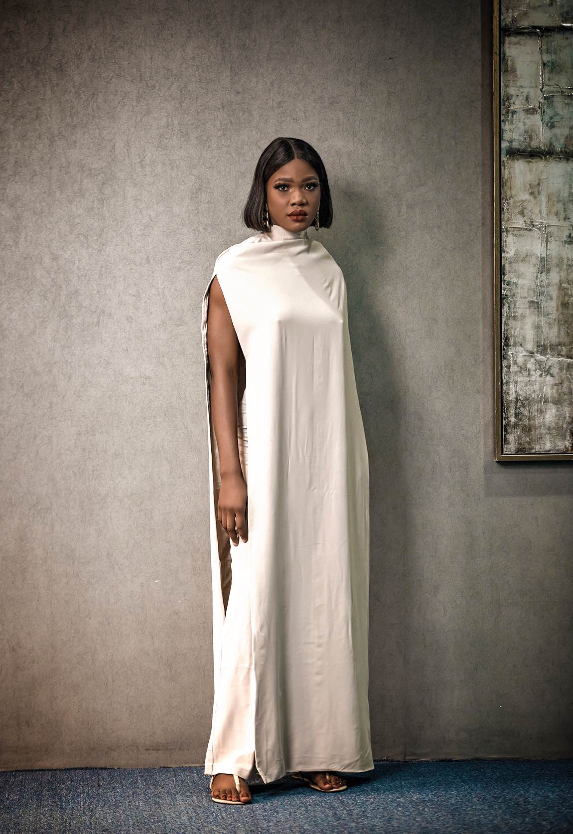 Lori 2-Piece Cape-Like Kimono With Open Sides And Pants Set