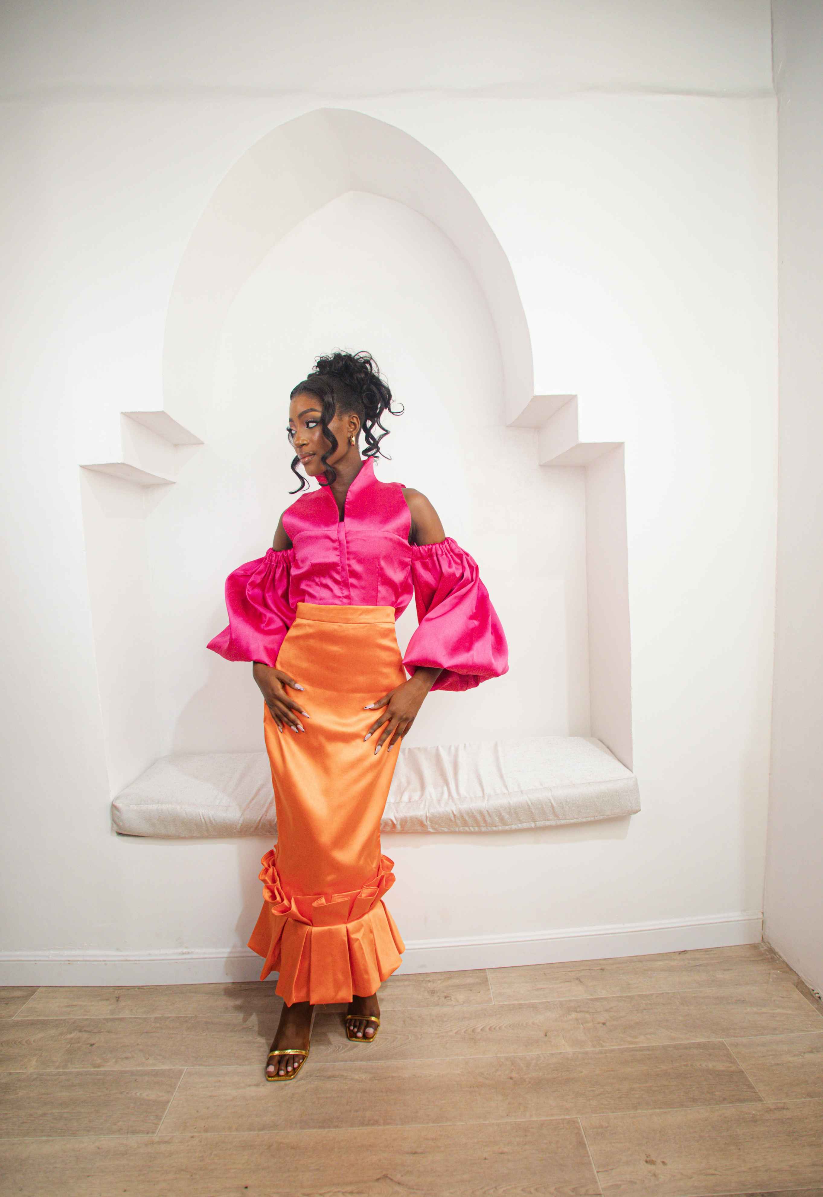 Amani Pleated Elegance Maxi Skirt