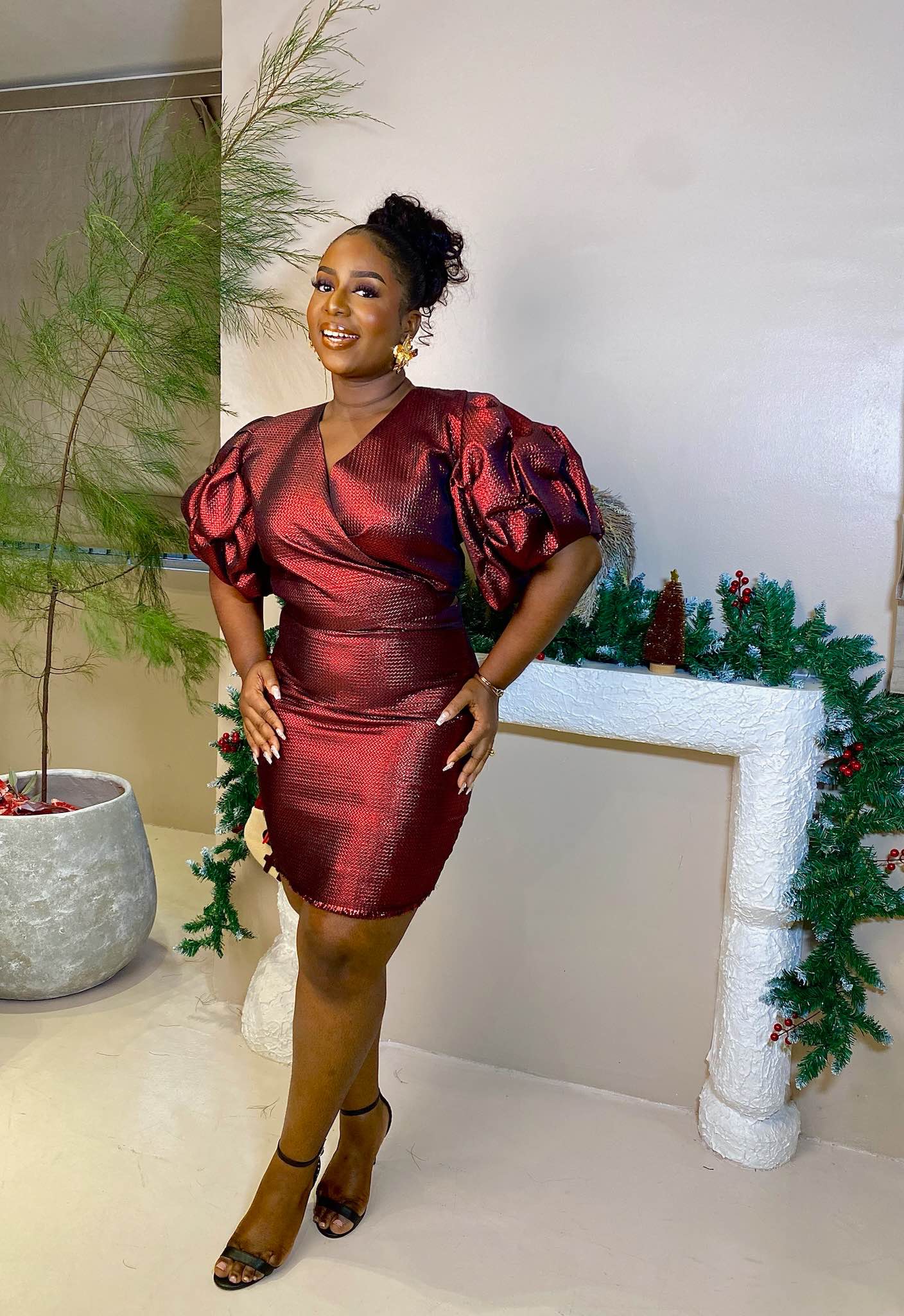 Ada Luxurious Damask Skirt And Top Set – Elegant Two-Piece Outfit