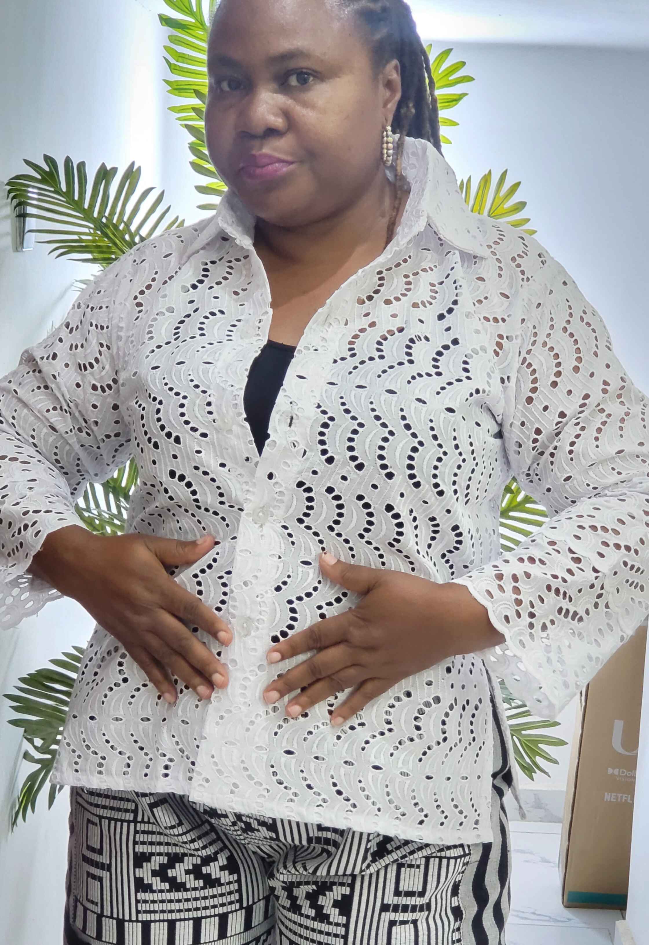 Bimi Akwete Pants And Shirt Set With Asooke Detail
