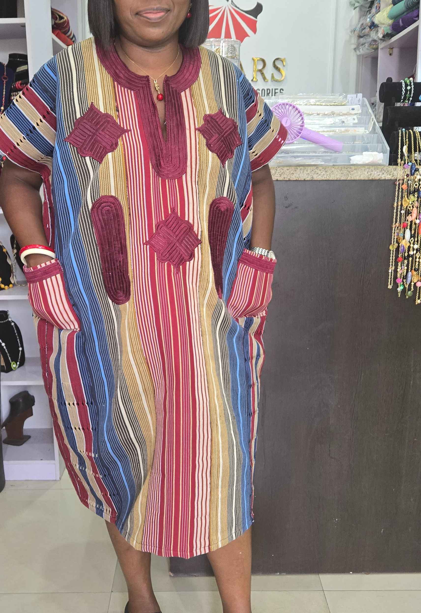 Cicil Embroidered Aso Oke Danshiki Dress – Traditional Luxury Redefined