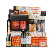 Lote Navidad Nº611 - Maletín Jamón y lomo en Lonchas + Sobrasada y morcilla con vinos