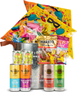 Lote de Navidad Nochevieja Nº806 - Cócteles Hard Rock + Uvas, Gominolas y Cotillón