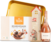Lote de Navidad Adviento Nº815 - Vino Rosado + Calendario de Adviento y Bombones 
