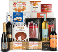 Lote de Navidad Nº5 - Espumoso Duet y  3 Bot. Vinos + Ibéricos Bellota Ayna y Surtido de Turrones