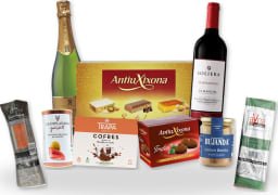 Lote de Navidad Sin Gluten - Cava y Vino Tinto + Pieza de Sobrasada y Salchichón Ibérico