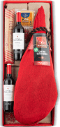Caja Jamonera Nº55 - Jamón Serrano Reserva Navidul 7kg + Fuet, Queso y Vino