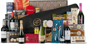 Baúl de Navidad Nº51 - Jamón Ibérico Bellota 100% Cinco Jotas 6,5kg + Champagne y Vinos