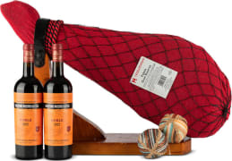 Jamonera Navidad Nº654N - Jamón Delantero Gran Reserva 5,5kg + Vino Tinto Faustino