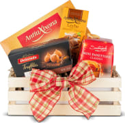 Cesta Navidad Madera Baldas Nº25 - Surtido Turrones y Dulces Navideños