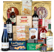 Lote de Navidad Nº13 - Whisky Ballantine's y 5 Vinos + Ibéricos y Turrones Antiu Xixona