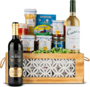 Especialisimo Conservas Nº504 - Caja Madera con 2 Botellas de Vino + surtido de Conservas