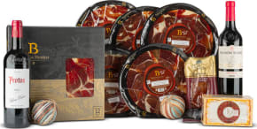 Jamonera Navidad Nº60 - Estuche Jamón Ibérico loncheado + Botella Protos y Ramon Bilbao