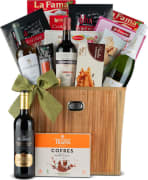 Cesto Bambú Navidad Nº30 - Selección de Vinos + Surtido Charcutería Ibérica y Turrones