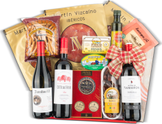 Estuche de Navidad Nº70 - Vinos Faustino y Tamarón + Ibéricos Loncheados, Queso y AOVE