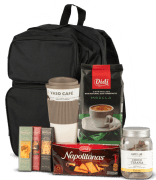 Lote de Navidad Oficina Nº809 - Mochila con Galletas y Chocolates + Café e Infusiones