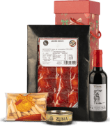 Lote de Navidad Mini Nº811 - Vino Yllera + Jamón Duroc, Picos y Paté a la Trufa