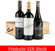 Estuche Madera Vino Tinto Nº692 - Botella Ramón Bilbao y Jesus Yllera + Azpilicueta