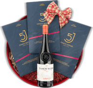 Bandeja de Navidad 5 Jotas Nº511 - Vino Ramón Bilbao + Ibéricos Bellota Loncheados
