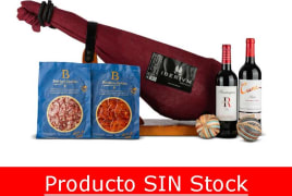 Jamonera Nº661 - Jamón Gran Reserva 7kg Etiqueta Negra y embutido loncheado + Vino Tinto