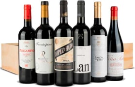 Estuche Madera Vinos Nº104 - Surtido 6 Botellas Vino Tinto Reserva y Crianza