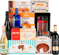 Lote de Navidad Ginebra Nº7 - Ginebra Master's y 3 Bot. Vinos + Sobrasada y Salchichón
