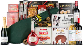 Lote Navidad Nº23 - Jamón Gran Reserva 6,5kg y Embutido Ibérico + Surtido Vinos y dulces
