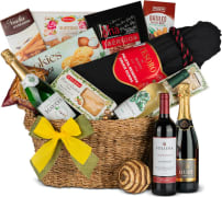 Cesta con Asa Nº32 - Paleta Reserva 4Kg y salchichón loncheado + Vinos y Dulces Navidad