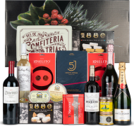 Caja de Navidad a Disfrutar Nº591 - 1 Moët Chandon y 4 Bot. Vinos + Ibéricos Joselito y Conservas del Mar