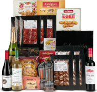 Lote de Navidad Nº611 - Cava y Vinos + Jamón y Lomo Loncheado, Sobrasada y Turrones