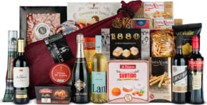 Lote Nº24 - Jamón Gran Reserva 7Kg y Embutido ibérico + 5 botellas y dulces navideños