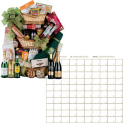 Cesta para sorteos de Mimbre Navidad 3 Pisos Nº40 - Paleta Gran Reserva 6,5kg